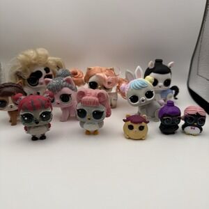LOL Surprise Doll Pet Lot 11 Cats Birds Dog Bunny Cow Animals Varies Mixed